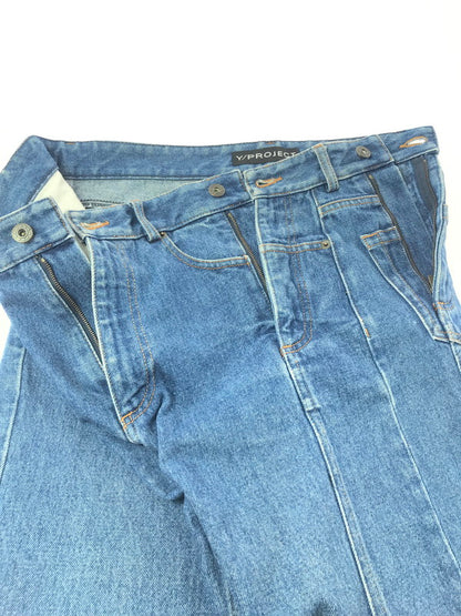 【中古品】【メンズ】 Y PROJECT ワイ プロジェクト 18SS ASYMMETRY DENIM PANTS アシンメトリー デニムパンツ ジーンズ ボトムス 152-260603-rt-12-tagh サイズ：M カラー：インディゴ 万代Net店