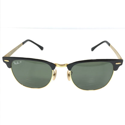 【中古品】【メンズ】 RAY-BAN レイバン CLUBMASTER METAL RB3716 クラブマスター メタル サングラス アイウェア アクセサリー 203-260608-na-04-tagh サイズ：51ロ21 145 カラー：ブラック/ゴールド 万代Net店