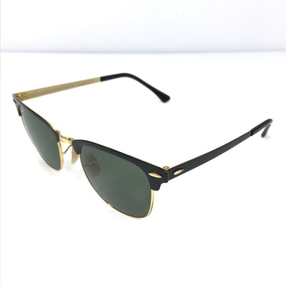 【中古品】【メンズ】 RAY-BAN レイバン CLUBMASTER METAL RB3716 クラブマスター メタル サングラス アイウェア アクセサリー 203-260608-na-04-tagh サイズ：51ロ21 145 カラー：ブラック/ゴールド 万代Net店