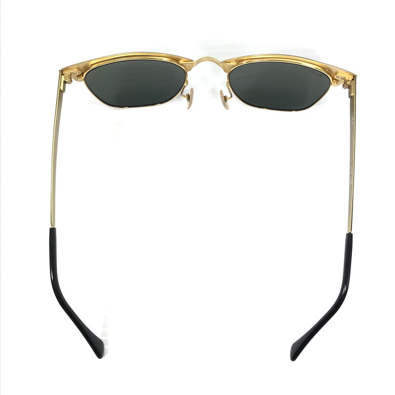 【中古品】【メンズ】 RAY-BAN レイバン CLUBMASTER METAL RB3716 クラブマスター メタル サングラス アイウェア アクセサリー 203-260608-na-04-tagh サイズ：51ロ21 145 カラー：ブラック/ゴールド 万代Net店