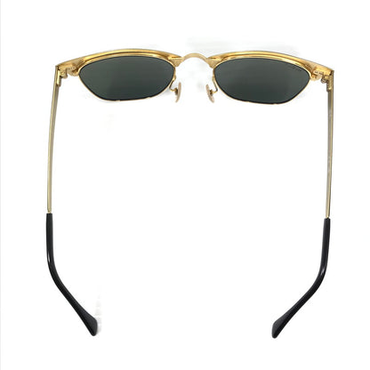 【中古品】【メンズ】 RAY-BAN レイバン CLUBMASTER METAL RB3716 クラブマスター メタル サングラス アイウェア アクセサリー 203-260608-na-04-tagh サイズ：51ロ21 145 カラー：ブラック/ゴールド 万代Net店