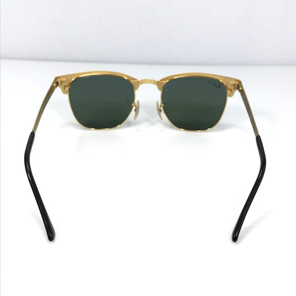 【中古品】【メンズ】 RAY-BAN レイバン CLUBMASTER METAL RB3716 クラブマスター メタル サングラス アイウェア アクセサリー 203-260608-na-04-tagh サイズ：51ロ21 145 カラー：ブラック/ゴールド 万代Net店