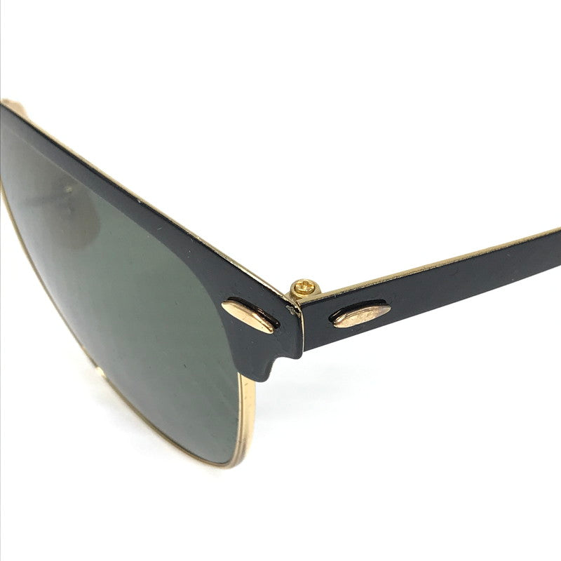 【中古品】【メンズ】 RAY-BAN レイバン CLUBMASTER METAL RB3716 クラブマスター メタル サングラス アイウェア アクセサリー 203-260608-na-04-tagh サイズ：51ロ21 145 カラー：ブラック/ゴールド 万代Net店