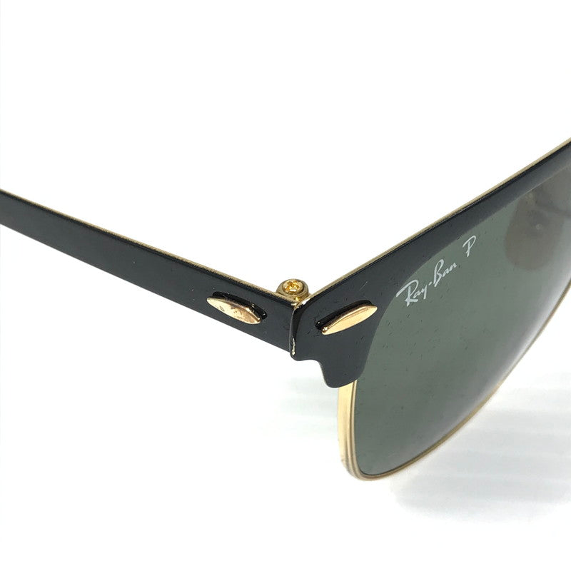 【中古品】【メンズ】 RAY-BAN レイバン CLUBMASTER METAL RB3716 クラブマスター メタル サングラス アイウェア アクセサリー 203-260608-na-04-tagh サイズ：51ロ21 145 カラー：ブラック/ゴールド 万代Net店