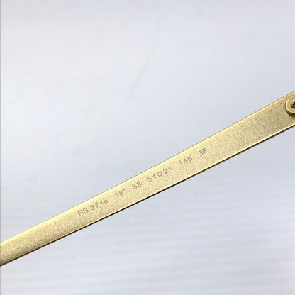 【中古品】【メンズ】 RAY-BAN レイバン CLUBMASTER METAL RB3716 クラブマスター メタル サングラス アイウェア アクセサリー 203-260608-na-04-tagh サイズ：51ロ21 145 カラー：ブラック/ゴールド 万代Net店