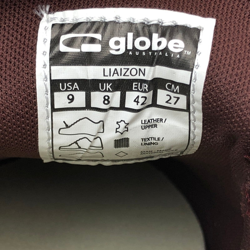 【中古品】【メンズ】 GLOBE グローブ LIAIZON リアゾン スニーカー 靴 162-260605-na-14-tagh サイズ：27cm US 9 カラー：OXBLOOD MAALOUF 万代Net店