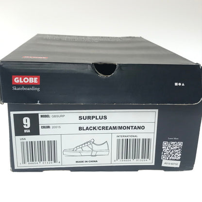 【中古品】【メンズ】 GLOBE グローブ SURPLUS サープラス スニーカー 靴 162-260605-na-09-tagh サイズ：27cm US 9 カラー：BLACK/CREAM/MONTANO 万代Net店