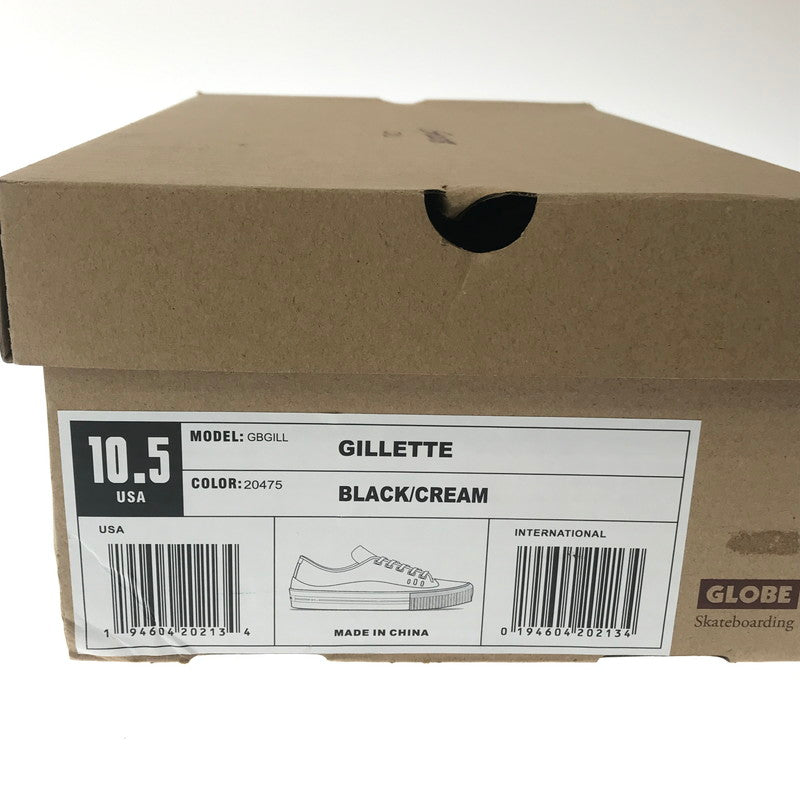 【中古品】【メンズ】 GLOBE グローブ GILLETTE ジレット スニーカー 靴 162-260605-na-10-tagh サイズ：28.5cm US 10.5 カラー：BLACK/CREAM 万代Net店