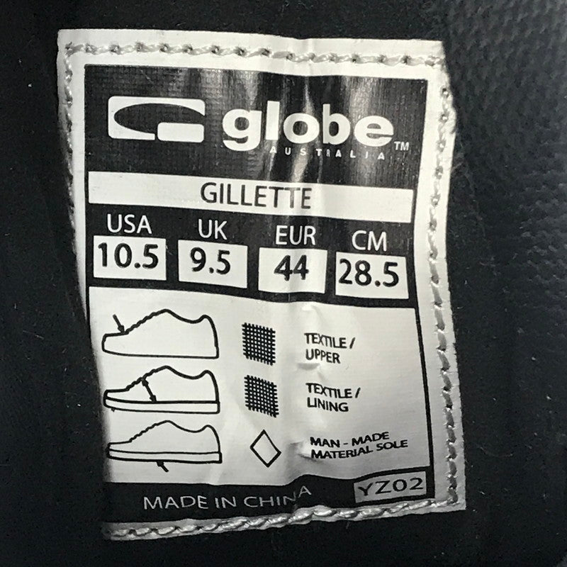 【中古品】【メンズ】 GLOBE グローブ GILLETTE ジレット スニーカー 靴 162-260605-na-10-tagh サイズ：28.5cm US 10.5 カラー：BLACK/CREAM 万代Net店