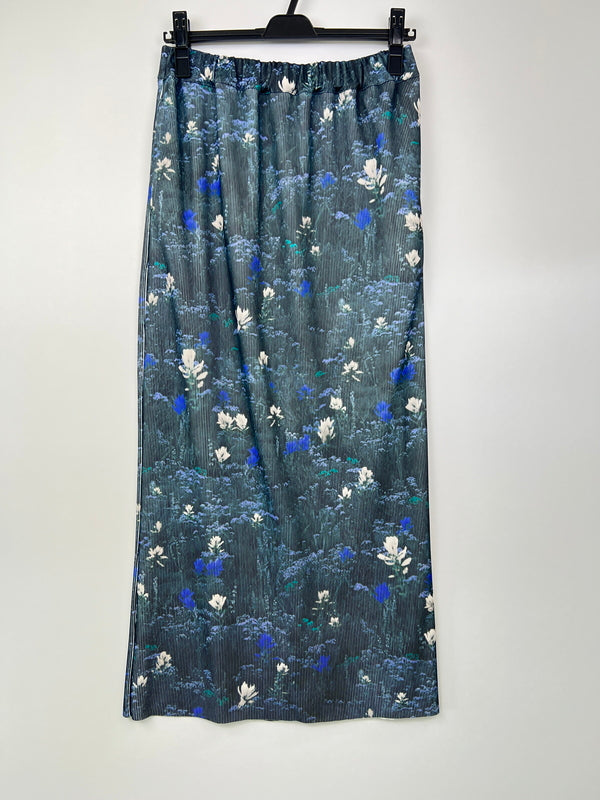 【中古美品】【レディース】 RADIATE ラディエイト フラワープリントリブタイトスカート 3499-L042 ボトムス ロングスカート 178-260620-kk-29-hon サイズ：9号 カラー：ブルー 万代Net店