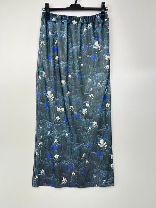 【中古美品】【レディース】 RADIATE ラディエイト フラワープリントリブタイトスカート 3499-L042 ボトムス ロングスカート 178-260620-kk-29-hon サイズ：9号 カラー：ブルー 万代Net店