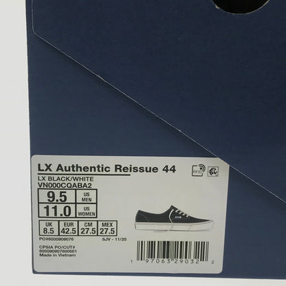 【中古美品】【メンズ】 VANS ヴァンズ LX AUTHENTIC REISSUE 44 VN000CQABA2 オーセンティック リイシュー 44 スニーカー 靴 162-260605-na-08-tagh サイズ：27.5cm US 9.5 カラー：BLACK/WHITE 万代Net店