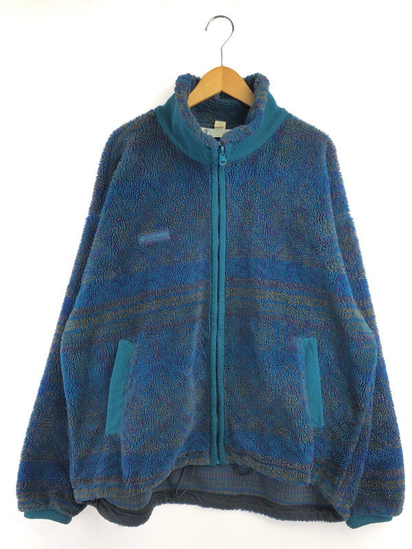 【現状渡し品】【メンズ】 COLUMBIA コロンビア 90's ALL-OVER PATTERN FLEECE JACKET 総柄 フリース ジャケット アウター 146-260607-rt-28-tagh サイズ：XL カラー：グリーン系 万代Net店
