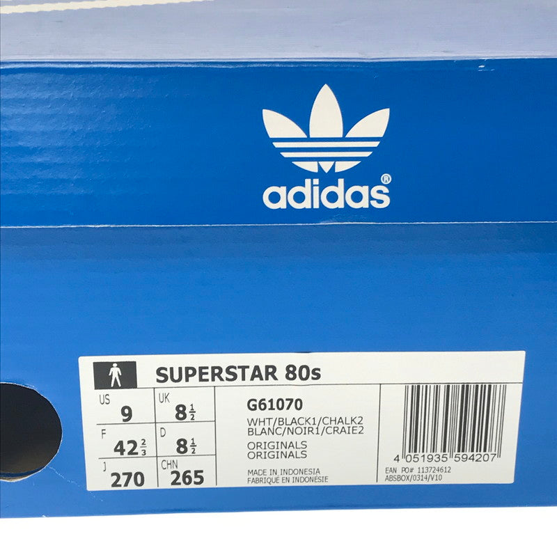 【中古品】【メンズ】 ADIDAS アディダス SUPERSTAR 80S G61070 スーパースター スニーカー 靴 161-260605-na-03-tagh サイズ：27cm US 9 カラー：WHITE/BLACK 万代Net店