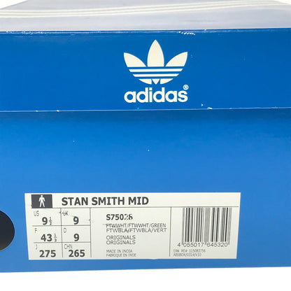 【中古品】【メンズ】 ADIDAS アディダス STAN SMITH MID S75028 スタンスミス ミッド スニーカー 靴 161-260605-na-04-tagh サイズ：27.5cm US 9 1/2 カラー：WHITE 万代Net店