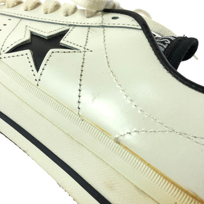 【現状渡し品】【メンズ】 CONVERSE コンバース ONE STAR ワンスター スニーカー 靴 162-260605-na-12-tagh サイズ：8 カラー：WHITE/BLACK 万代Net店