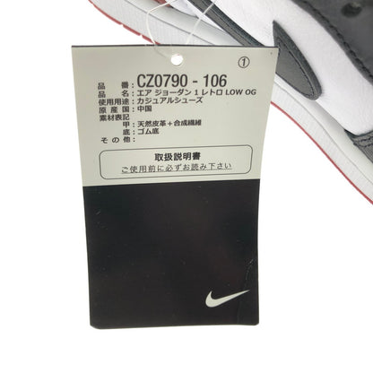 【中古品】【メンズ】 NIKE ナイキ AIR JORDAN 1 RETRO LOW OG CZ0790-106 エアジョーダン 1 レトロ ロー オリジナル スニーカー 靴 160-260608-ty-04-tagh サイズ：26cm US8 カラー：WHITE/BLACK VARSITY RED 万代Net店