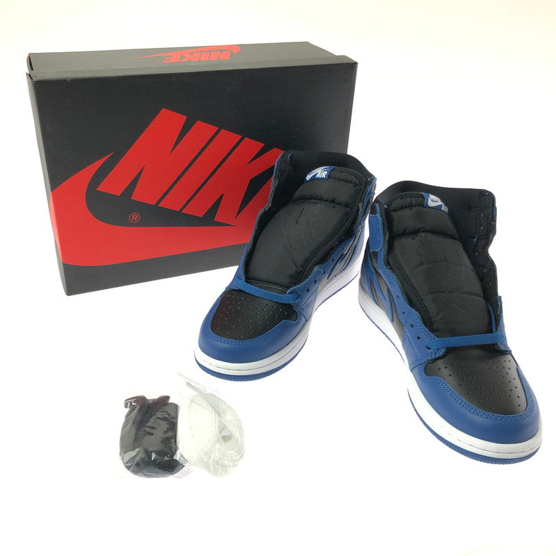 【中古美品】【メンズ】 NIKE ナイキ AIR JORDAN 1 RETRO HIGH OG 555088-404 エアジョーダン 1 レトロ ハイ オリジナル スニーカー 靴 160-260608-ty-07-tagh サイズ：26cm US8 カラー：DARK MARINA BLUE/BLACK WHITE 万代Net店