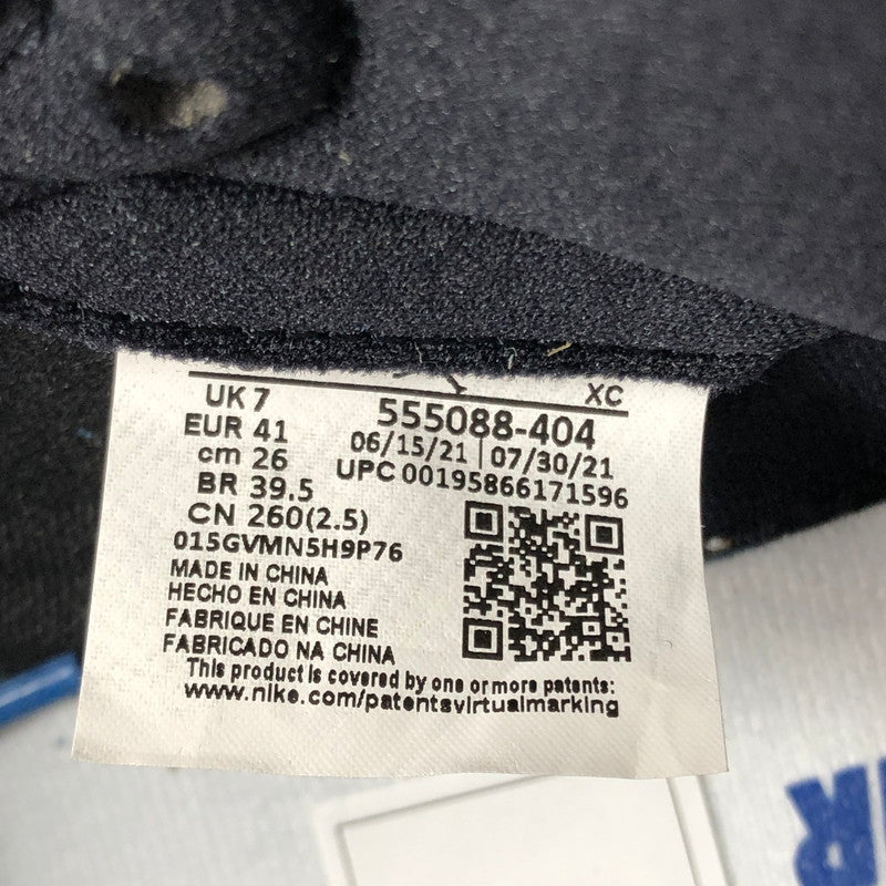 【中古美品】【メンズ】 NIKE ナイキ AIR JORDAN 1 RETRO HIGH OG 555088-404 エアジョーダン 1 レトロ ハイ オリジナル スニーカー 靴 160-260608-ty-07-tagh サイズ：26cm US8 カラー：DARK MARINA BLUE/BLACK WHITE 万代Net店