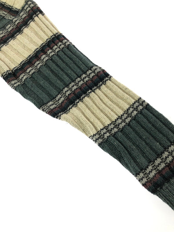 【中古品】【メンズ】 MICHAEL GERALD ミカエル ジェラルド HENRY NECK SWEATER BORDER ヘンリーネック セーター トップス 146-260913-rt-18-tagh サイズ：L カラー：ホワイト/ダークグレー 万代Net店