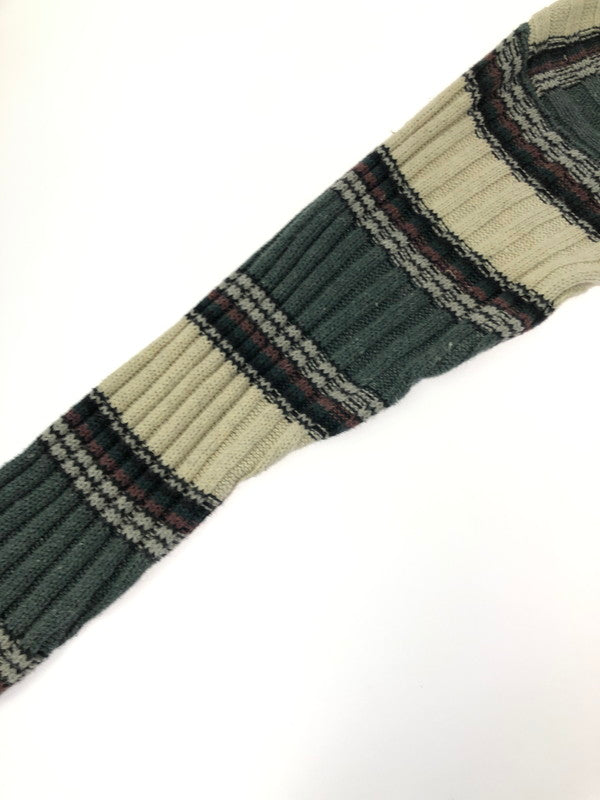 【中古品】【メンズ】 MICHAEL GERALD ミカエル ジェラルド HENRY NECK SWEATER BORDER ヘンリーネック セーター トップス 146-260913-rt-18-tagh サイズ：L カラー：ホワイト/ダークグレー 万代Net店