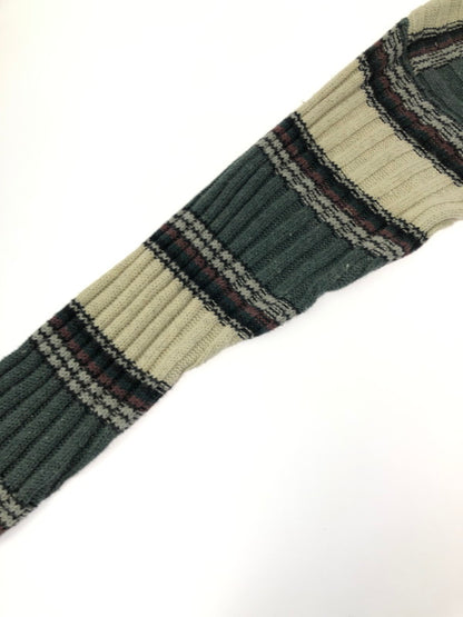 【中古品】【メンズ】 MICHAEL GERALD ミカエル ジェラルド HENRY NECK SWEATER BORDER ヘンリーネック セーター トップス 146-260913-rt-18-tagh サイズ：L カラー：ホワイト/ダークグレー 万代Net店