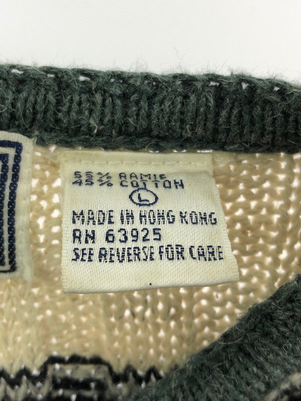 【中古品】【メンズ】 MICHAEL GERALD ミカエル ジェラルド HENRY NECK SWEATER BORDER ヘンリーネック セーター トップス 146-260913-rt-18-tagh サイズ：L カラー：ホワイト/ダークグレー 万代Net店