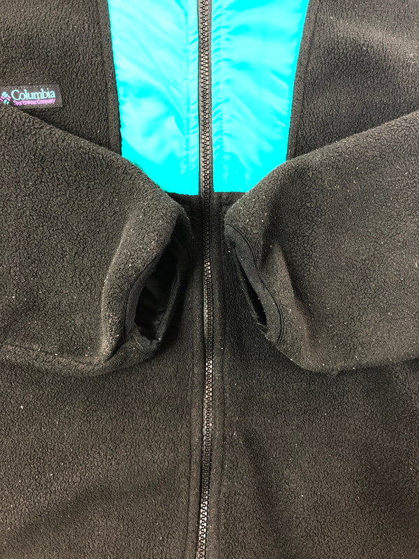 【中古品】【メンズ】 COLUMBIA コロンビア 90'S FLEECE JACKET 90年代 フリースジャケット アウター 146-260531-na-11-tagh サイズ：サイズ表記なし　下記参照 カラー：ブラック 万代Net店