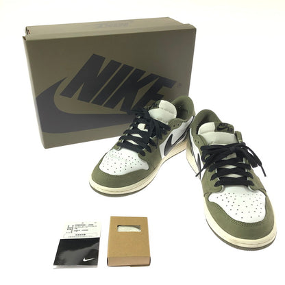 【中古品】【メンズ】 NIKE ナイキ AIR JORDAN 1 LOW OG HQ6998-200 エアジョーダン 1 ロー オリジナル ミディアムオリーブ サミットホワイト スニーカー 靴 160-260608-ty-03-tagh サイズ：27cm US9 カラー：MEDIUM OLIVE/SUMMIT WHITE 万代Net店