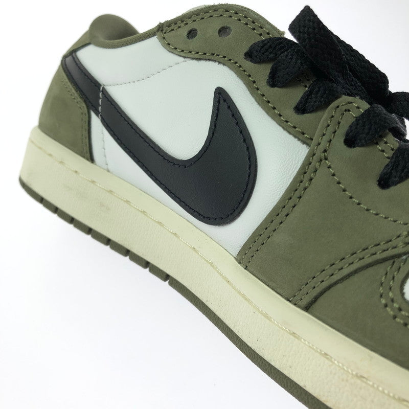【中古品】【メンズ】 NIKE ナイキ AIR JORDAN 1 LOW OG HQ6998-200 エアジョーダン 1 ロー オリジナル ミディアムオリーブ サミットホワイト スニーカー 靴 160-260608-ty-03-tagh サイズ：27cm US9 カラー：MEDIUM OLIVE/SUMMIT WHITE 万代Net店