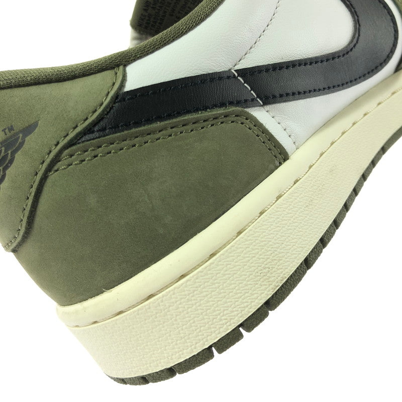 【中古品】【メンズ】 NIKE ナイキ AIR JORDAN 1 LOW OG HQ6998-200 エアジョーダン 1 ロー オリジナル ミディアムオリーブ サミットホワイト スニーカー 靴 160-260608-ty-03-tagh サイズ：27cm US9 カラー：MEDIUM OLIVE/SUMMIT WHITE 万代Net店