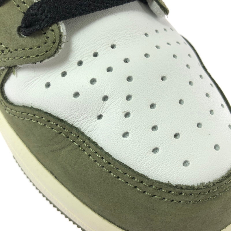 【中古品】【メンズ】 NIKE ナイキ AIR JORDAN 1 LOW OG HQ6998-200 エアジョーダン 1 ロー オリジナル ミディアムオリーブ サミットホワイト スニーカー 靴 160-260608-ty-03-tagh サイズ：27cm US9 カラー：MEDIUM OLIVE/SUMMIT WHITE 万代Net店