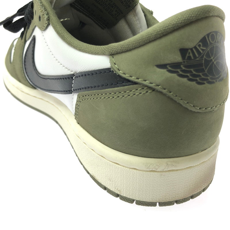 【中古品】【メンズ】 NIKE ナイキ AIR JORDAN 1 LOW OG HQ6998-200 エアジョーダン 1 ロー オリジナル ミディアムオリーブ サミットホワイト スニーカー 靴 160-260608-ty-03-tagh サイズ：27cm US9 カラー：MEDIUM OLIVE/SUMMIT WHITE 万代Net店
