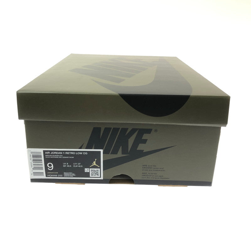 【中古品】【メンズ】 NIKE ナイキ AIR JORDAN 1 LOW OG HQ6998-200 エアジョーダン 1 ロー オリジナル ミディアムオリーブ サミットホワイト スニーカー 靴 160-260608-ty-03-tagh サイズ：27cm US9 カラー：MEDIUM OLIVE/SUMMIT WHITE 万代Net店