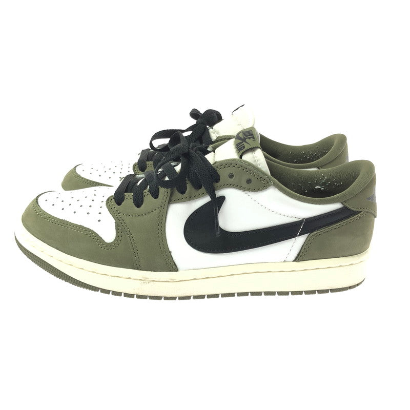 【中古品】【メンズ】 NIKE ナイキ AIR JORDAN 1 LOW OG HQ6998-200 エアジョーダン 1 ロー オリジナル ミディアムオリーブ サミットホワイト スニーカー 靴 160-260608-ty-03-tagh サイズ：27cm US9 カラー：MEDIUM OLIVE/SUMMIT WHITE 万代Net店
