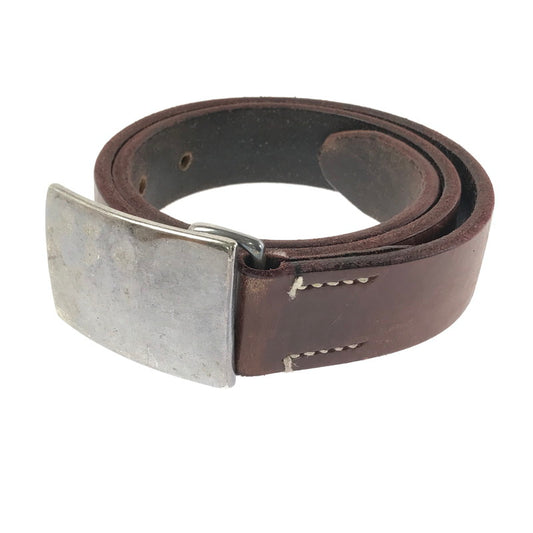 【現状渡し品】【メンズ】 THE FLAT HEAD PLATE BUCKLE BELT プレート バックル レザーベルト 服飾小物 アクセサリー 205-260701-na-08-tagh カラー：ブラウン 万代Net店
