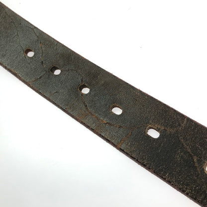 【現状渡し品】【メンズ】 THE FLAT HEAD PLATE BUCKLE BELT プレート バックル レザーベルト 服飾小物 アクセサリー 205-260701-na-08-tagh カラー：ブラウン 万代Net店