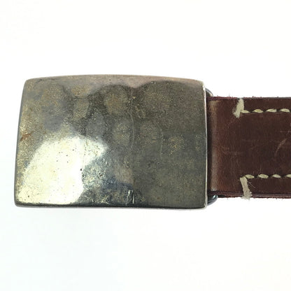 【現状渡し品】【メンズ】 THE FLAT HEAD PLATE BUCKLE BELT プレート バックル レザーベルト 服飾小物 アクセサリー 205-260701-na-08-tagh カラー：ブラウン 万代Net店