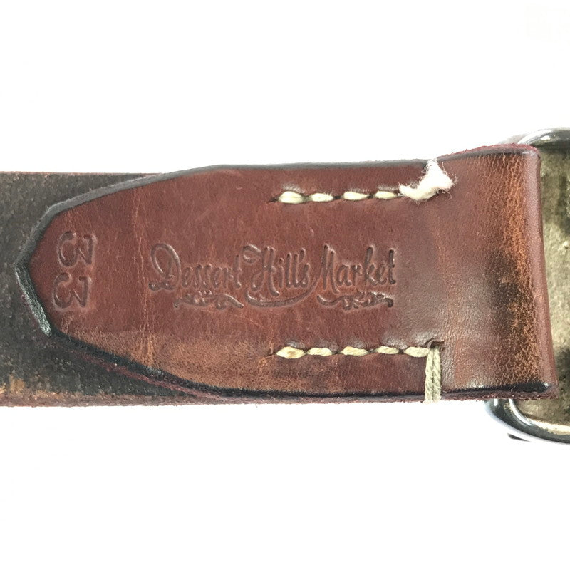 【現状渡し品】【メンズ】 THE FLAT HEAD PLATE BUCKLE BELT プレート バックル レザーベルト 服飾小物 アクセサリー 205-260701-na-08-tagh カラー：ブラウン 万代Net店