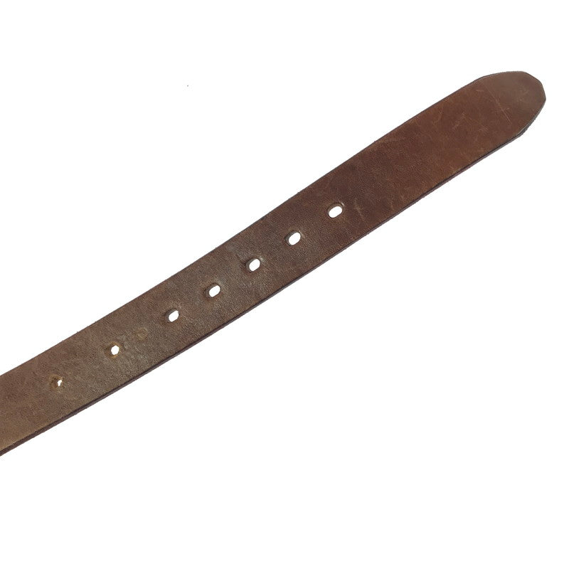 【現状渡し品】【メンズ】 THE FLAT HEAD PLATE BUCKLE BELT プレート バックル レザーベルト 服飾小物 アクセサリー 205-260701-na-08-tagh カラー：ブラウン 万代Net店