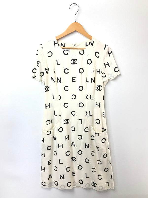 【中古品】【レディース】 CHANEL シャネル ONE PIECE DRESS ココマーク ワンピース 183-260621-na-05-tagh サイズ：40 カラー：ホワイト 万代Net店
