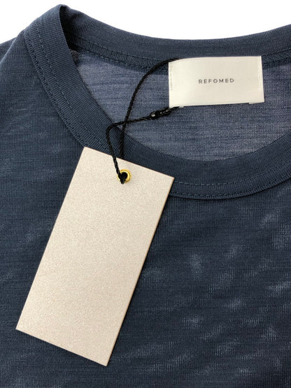 【中古美品】【メンズ】 REFOMED リフォメッド WOOL BASE RECU-YN01 ウール ベース 半袖Tシャツ トップス 140-260605-rt-06-tagh サイズ：174 カラー：ネイビー 万代Net店