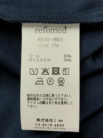 【中古美品】【メンズ】 REFOMED リフォメッド WOOL BASE RECU-YN01 ウール ベース 半袖Tシャツ トップス 140-260605-rt-06-tagh サイズ：174 カラー：ネイビー 万代Net店