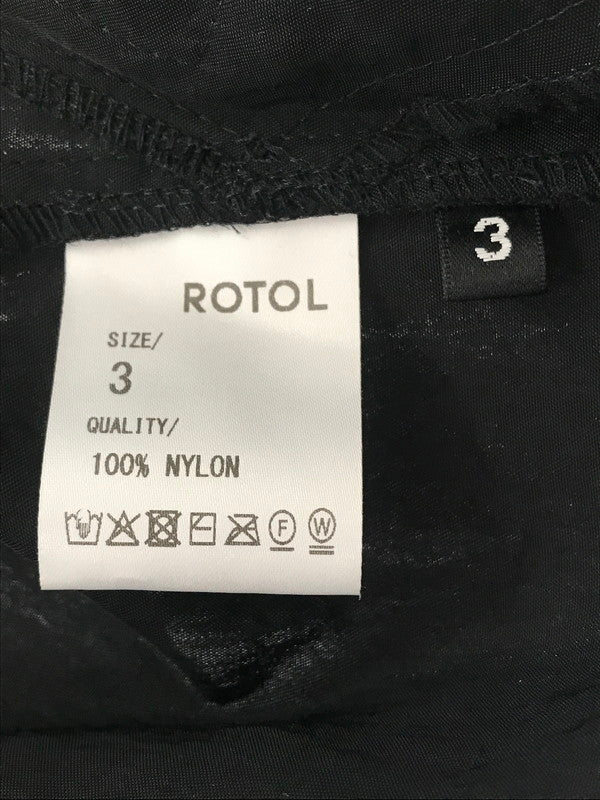 【中古美品】【メンズ】 ROTOL ロトル VENTILATIED NYLON BLOUSON R26STNY05 ヴェンチレイト ナイロン ブルゾン ライトアウター 140-260604-rt-05-tagh サイズ：3 カラー：ブラック 万代Net店