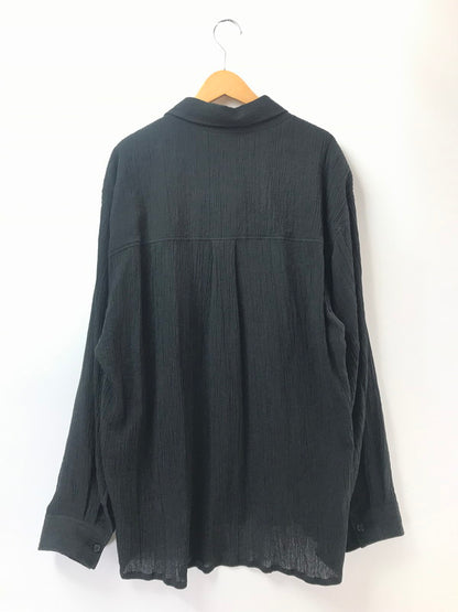 【中古美品】【メンズ】 ANCELLM アンセルム CREPE SHIRT JACKET ANCELLM クレープ シャツ ジャケット ライトアウター トップス 140-260604-rt-01-tagh サイズ：3 カラー：ブラック 万代Net店