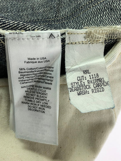 【中古品】【メンズ】 RRL ダブル アール エル WAIST OVERALLS PAINTER DENIM PANTS LOTR31 USA製 シンチバッグ ウエスト オーバーオール ペインター デニムパンツ 156-260605-rt-17-tagh サイズ：20 カラー：インディゴ 万代Net店