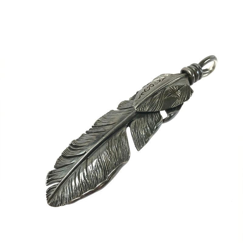 【現状渡し品】【メンズ】 SAAD サード ARABESQUE SUN SYMBOL FEATHER TOP アラベスク サンシンボル フェザー トップ アクセサリー 191-260601-na-08-tagh カラー：シルバー系(変色有) 万代Net店
