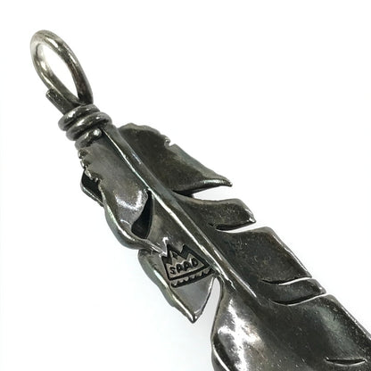 【現状渡し品】【メンズ】 SAAD サード ARABESQUE SUN SYMBOL FEATHER TOP アラベスク サンシンボル フェザー トップ アクセサリー 191-260601-na-08-tagh カラー：シルバー系(変色有) 万代Net店