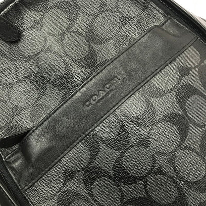 【中古品】【メンズ】 COACH コーチ F54787 SIGNATURE BODY BAG シグネチャー ボディ バッグ 鞄 カバン 180-260707-ty-05-tagh カラー：チャコール×ブラック 万代Net店