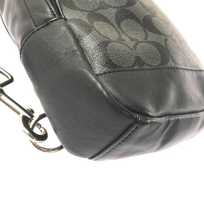 【中古品】【メンズ】 COACH コーチ F54787 SIGNATURE BODY BAG シグネチャー ボディ バッグ 鞄 カバン 180-260707-ty-05-tagh カラー：チャコール×ブラック 万代Net店